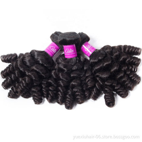 Wholesale 12A Grade One Bundle From One Single Donor Double Drawn Virgin Funmi Human Hair